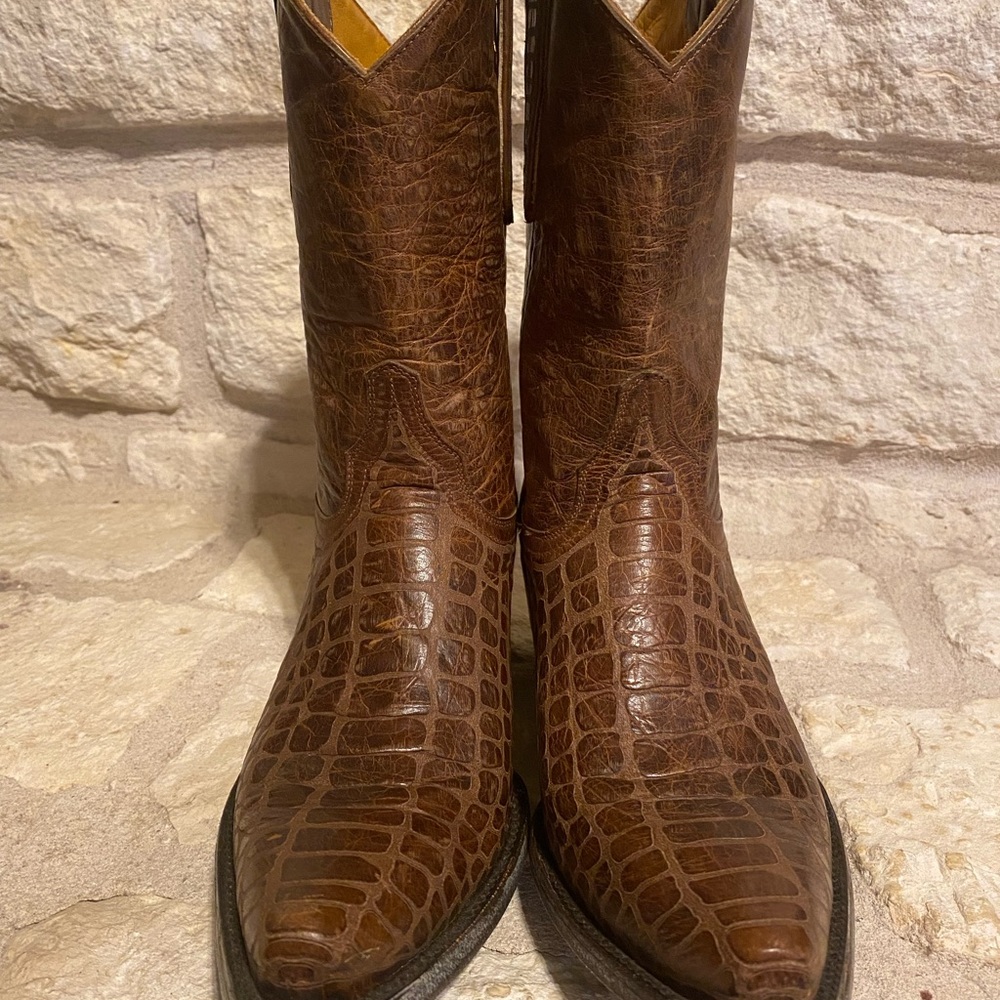 Old Gringo 8 alligator print western cowboy boots